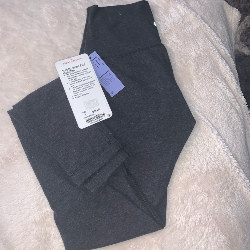 New Wunder Under Pant High-Rose Heather Black Size 4